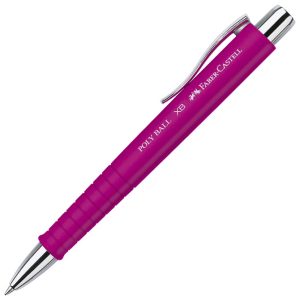 Olovka kemijska gumirana Poly Ball XB Faber-Castell 241128 roza!!