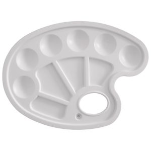 Paleta slikarska ovalna 10 posudica Educa bijela