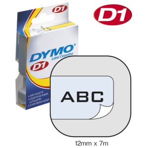 Vrpca D1 12mmx7m Dymo 45010 crno-prozirna