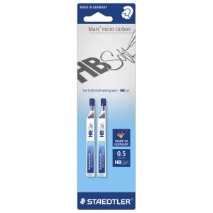 Mine 0,5mm HB soft pk2 Mars micro carbon Staedtler 25005BBBK2 blister!!