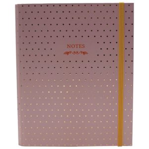 Blok kolegij B5 crte 96L s gumicom Dots 4 Marker svijetlo rozi 1784