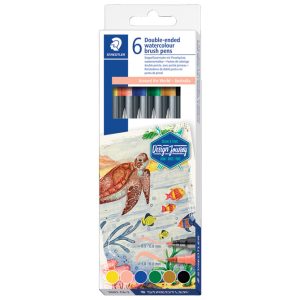 Flomaster 6boja obostrani akvarel “Australia” Design Journey Staedtler 3001 C6-2 blister