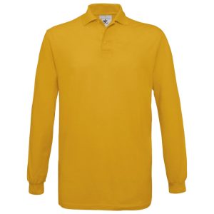Majica dugi rukavi B&C Safran Polo LSL 180g zlatna žuta S!!
