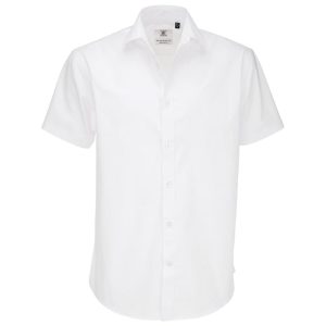 Košulja muška kratki rukavi B&C Black Tie 135g bijela S!!