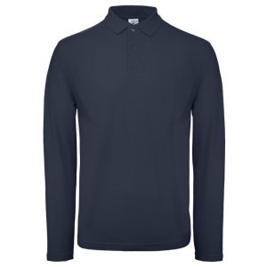 Majica dugi rukavi polo B&C ID.001 LSL 180g tamno plava M